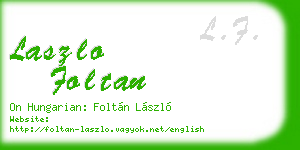 laszlo foltan business card