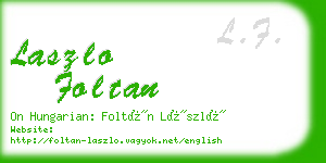 laszlo foltan business card